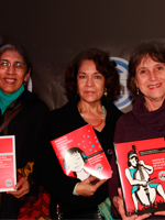 Sara Mamani, Magdalena León y Cecilia Todd