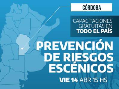Capacitación en Río Cuarto, Córdoba: Prevención de Riesgos Escénicos - 14/4